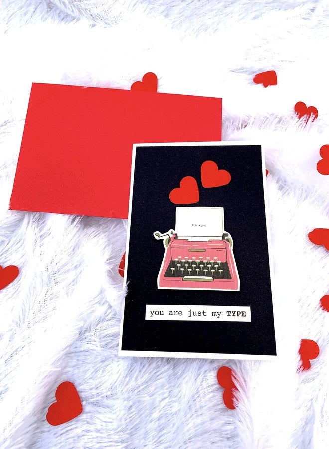 Crafted Forever My Type Greeting Card with envelope 4X6 inches for Anniversary/Valentine Day/spouse birthday/partner birthday heavy paper used, inside blank - Image 4